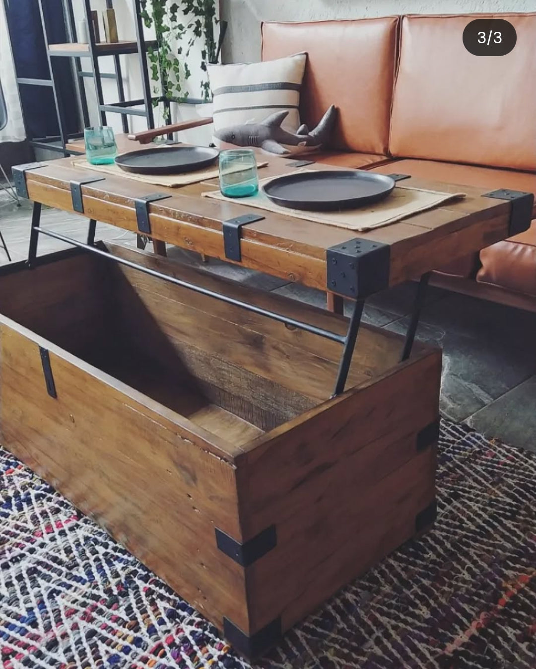 Mesa de centro Coral con cubierta plegable