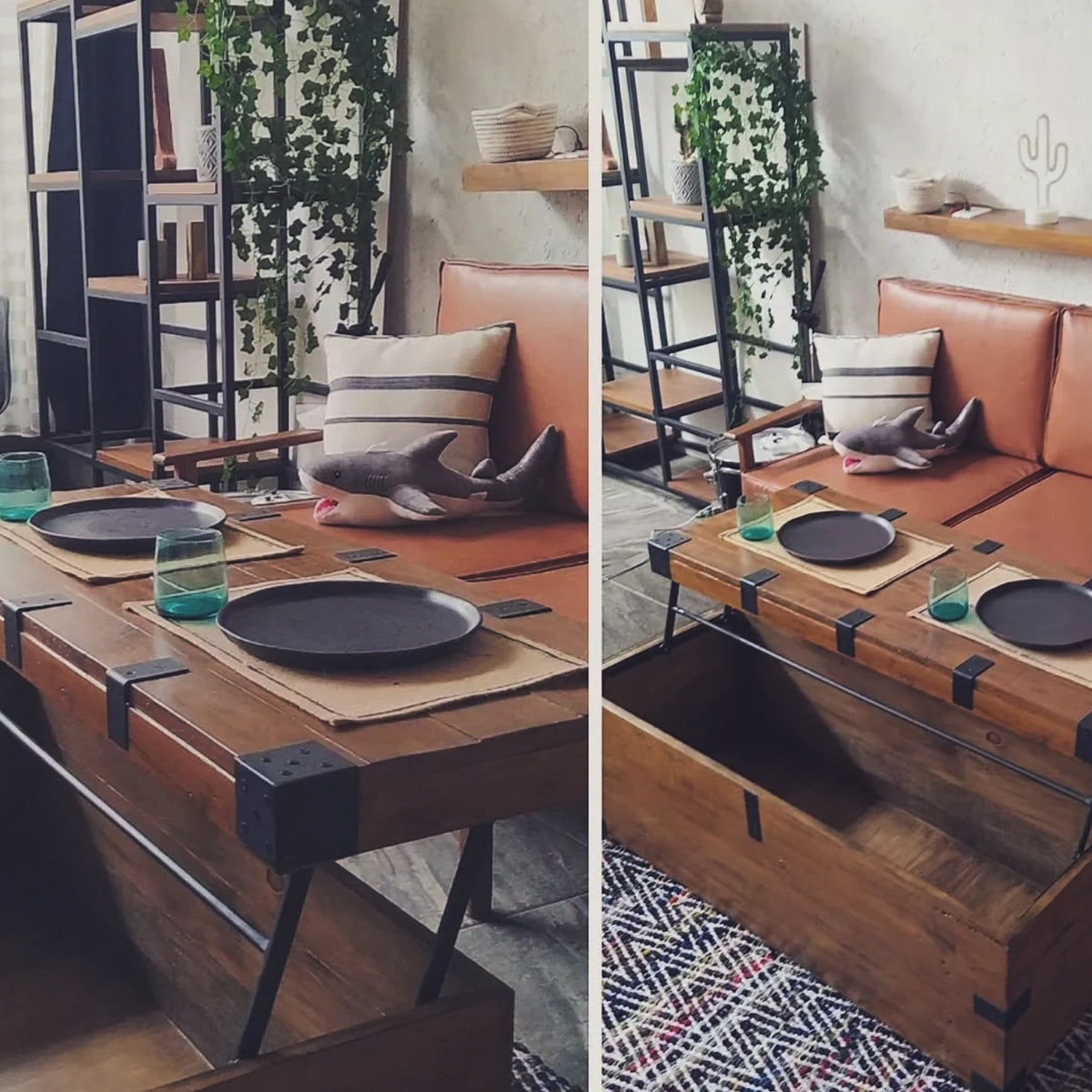 Mesa de centro Coral con cubierta plegable