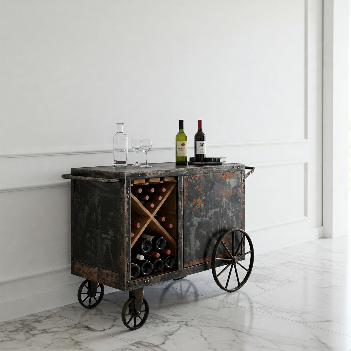 Carrito de servicio Bisonte con cava